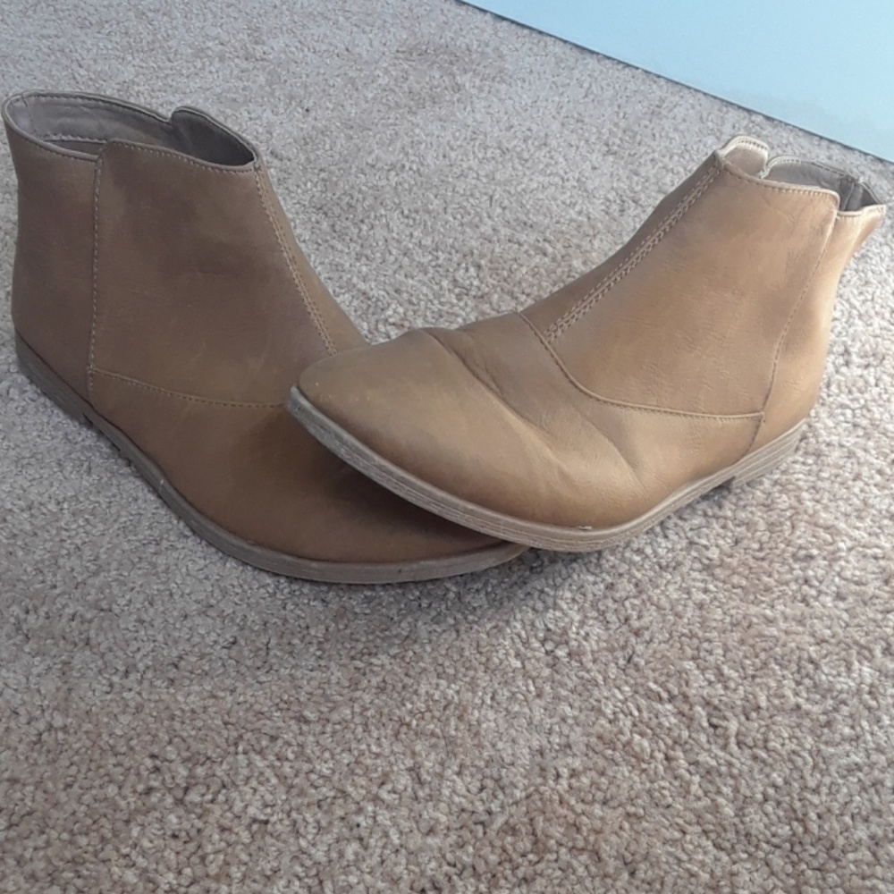Khaki ankle booties